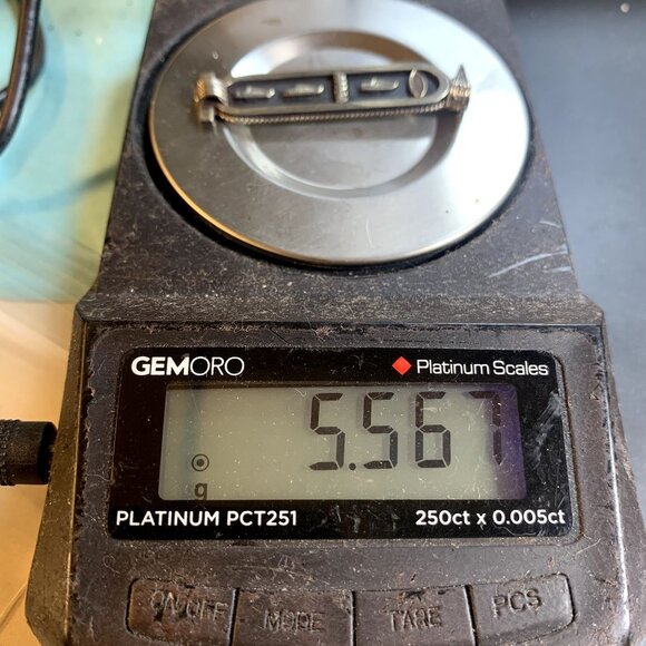 VTG Solid Sterling Silver 925 Traditional Cartouche Pendant Size 2'' Length - Picture 12 of 12